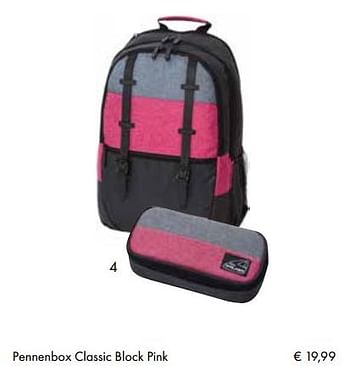 Aanbiedingen Pennenbox classic block pink - Walker - Geldig van 01/08/2017 tot 15/09/2017 bij Multi Bazar