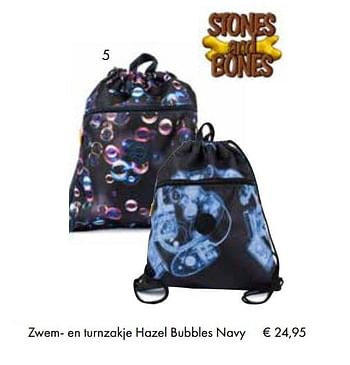Aanbiedingen Zwem- en turnzakje hazel bubbles navy - Stones &amp; Bones - Geldig van 01/08/2017 tot 15/09/2017 bij Multi Bazar