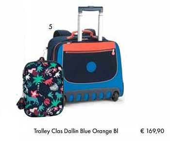 Aanbiedingen Trolley clas dallin blue orange bl - Kipling - Geldig van 01/08/2017 tot 15/09/2017 bij Multi Bazar
