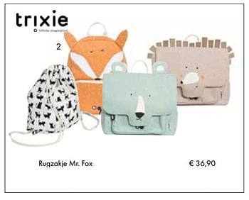 Aanbiedingen Rugzakje mr. fox - Trixie - Geldig van 01/08/2017 tot 15/09/2017 bij Multi Bazar