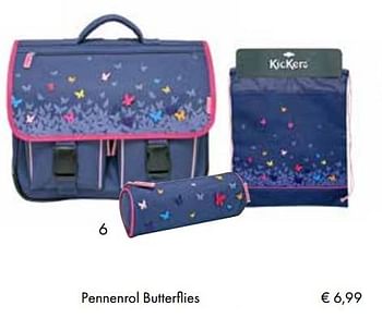Aanbiedingen Pennenrol butterflies - Kickers - Geldig van 01/08/2017 tot 15/09/2017 bij Multi Bazar