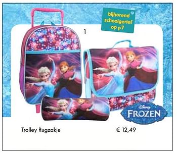 Aanbiedingen Trolley rugzakje - Disney  Frozen - Geldig van 01/08/2017 tot 15/09/2017 bij Multi Bazar