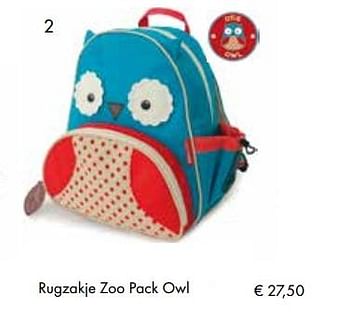 Aanbiedingen Rugzakje zoo pack owl - Skip Hop - Geldig van 01/08/2017 tot 15/09/2017 bij Multi Bazar