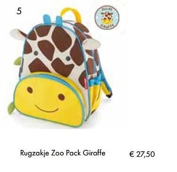 Aanbiedingen Rugzakje zoo pack giraffe - Skip Hop - Geldig van 01/08/2017 tot 15/09/2017 bij Multi Bazar