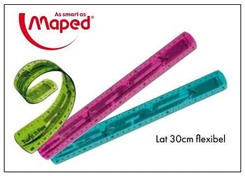 Aanbiedingen Lat 30cm flexibel - Maped - Geldig van 01/08/2017 tot 15/09/2017 bij Multi Bazar