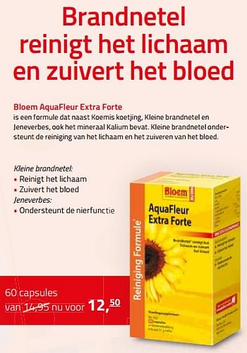 Aanbiedingen Bloem aquafleur extra forte - Bloem - Geldig van 07/07/2017 tot 30/09/2017 bij De Rode Pilaren
