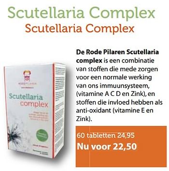 Aanbiedingen De rode pilaren scutellaria complex - Huismerk - De Rode Pilaren - Geldig van 07/07/2017 tot 30/09/2017 bij De Rode Pilaren