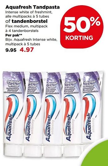 Aanbiedingen Aquafresh tandpasta of tandenborstel - Aquafresh - Geldig van 23/07/2017 tot 29/07/2017 bij Plus