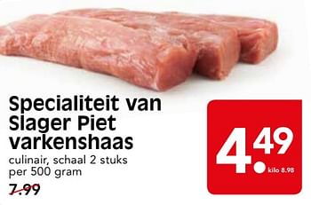 Aanbiedingen Specialiteit van slager piet varkenshaas - Huismerk - Em-té - Geldig van 22/07/2017 tot 29/07/2017 bij Em-té