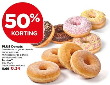 Aanbiedingen Donuts - Huismerk - Plus - Geldig van 23/07/2017 tot 29/07/2017 bij Plus