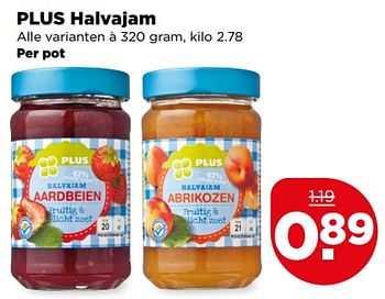 Aanbiedingen Halvajam - Huismerk - Plus - Geldig van 23/07/2017 tot 29/07/2017 bij Plus
