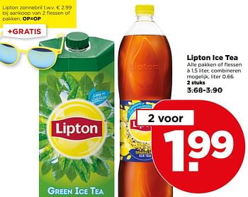 Aanbiedingen Lipton ice tea - Lipton - Geldig van 23/07/2017 tot 29/07/2017 bij Plus