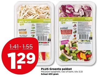 Aanbiedingen Groente pakket - Huismerk - Plus - Geldig van 23/07/2017 tot 29/07/2017 bij Plus