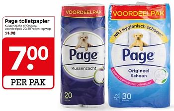 Aanbiedingen Page toiletpapier - Page - Geldig van 22/07/2017 tot 29/07/2017 bij Em-té