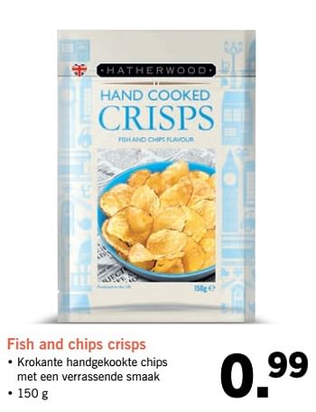 Aanbiedingen Fish and chips crisps - Hatherwood - Geldig van 24/01/2017 tot 30/07/2017 bij Lidl