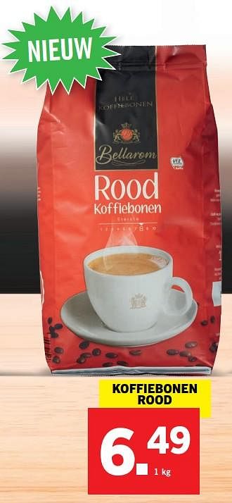 Aanbiedingen Koffiebonen rood - Bellarom - Geldig van 24/01/2017 tot 30/07/2017 bij Lidl