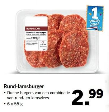 Aanbiedingen Rund-lamsburger - Huismerk - Lidl - Geldig van 24/01/2017 tot 30/07/2017 bij Lidl