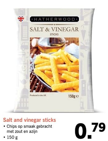 Aanbiedingen Salt and vinegar sticks - Hatherwood - Geldig van 24/01/2017 tot 30/07/2017 bij Lidl