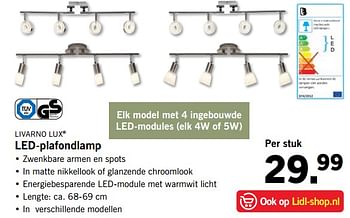 Aanbiedingen Led-plafondlamp - Livarno - Geldig van 24/01/2017 tot 30/07/2017 bij Lidl