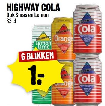 Aanbiedingen Highway cola - Highway - Geldig van 23/07/2017 tot 30/07/2017 bij Dirk III