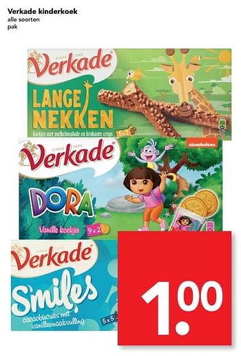 Aanbiedingen Verkade kinderkoek - Verkade - Geldig van 23/07/2017 tot 30/07/2017 bij Deen Supermarkten