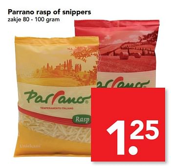 Aanbiedingen Parrano rasp of snippers - Huismerk deen supermarkt - Geldig van 23/07/2017 tot 30/07/2017 bij Deen Supermarkten