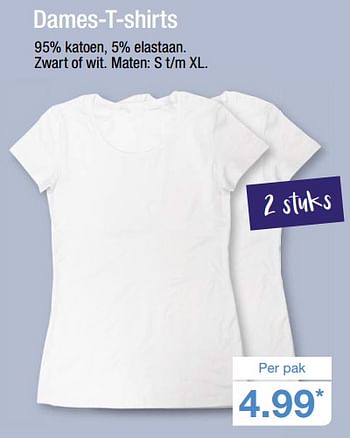 Aanbiedingen Dames-t-shirts - Huismerk - Aldi - Geldig van 23/07/2017 tot 30/07/2017 bij Aldi