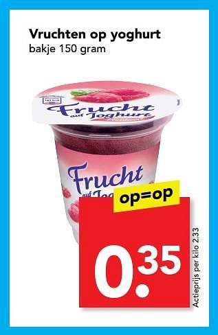 Aanbiedingen Vruchten op yoghurt - Huismerk deen supermarkt - Geldig van 23/07/2017 tot 30/07/2017 bij Deen Supermarkten