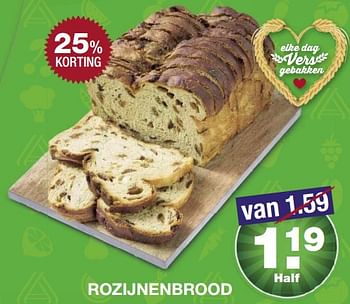 Aanbiedingen Rozijnenbrood - Huismerk - Aldi - Geldig van 23/07/2017 tot 30/07/2017 bij Aldi