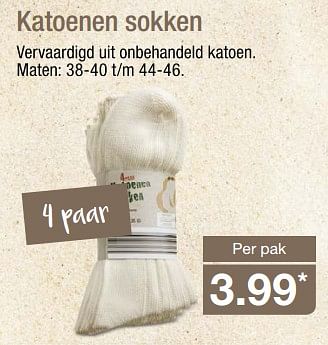 Aanbiedingen Katoenen sokken - Huismerk - Aldi - Geldig van 23/07/2017 tot 30/07/2017 bij Aldi