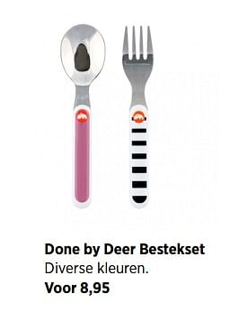 Aanbiedingen Done by deer bestekset - Done by Deer - Geldig van 23/07/2017 tot 26/08/2017 bij Babypark