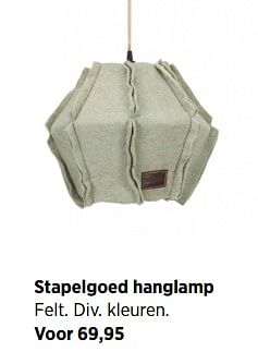 Aanbiedingen Stapelgoed hanglamp - Stapelgoed - Geldig van 23/07/2017 tot 26/08/2017 bij Babypark