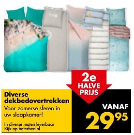 Aanbiedingen Diverse dekbedovertrekken - Huismerk - Beter Bed - Geldig van 24/07/2017 tot 29/07/2017 bij Beter Bed