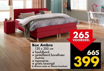 Aanbiedingen Box ambra - Huismerk - Beter Bed - Geldig van 24/07/2017 tot 29/07/2017 bij Beter Bed