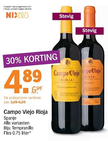 Aanbiedingen Campo viejo rioja spanje - Rode wijnen - Geldig van 22/07/2017 tot 29/07/2017 bij Albert Heijn