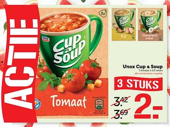 Aanbiedingen Unox cup a soup - Unox - Geldig van 24/07/2017 tot 30/07/2017 bij Coop