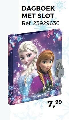 Aanbiedingen Dagboek met slot - Disney  Frozen - Geldig van 01/08/2017 tot 12/09/2017 bij Supra Bazar
