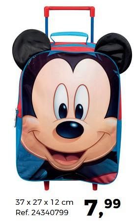 Aanbiedingen Valies trolley - Mickey Mouse - Geldig van 01/08/2017 tot 12/09/2017 bij Supra Bazar