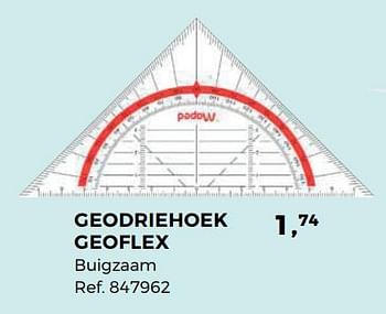 Aanbiedingen Geodriehoek geoflex - Maped - Geldig van 01/08/2017 tot 12/09/2017 bij Supra Bazar