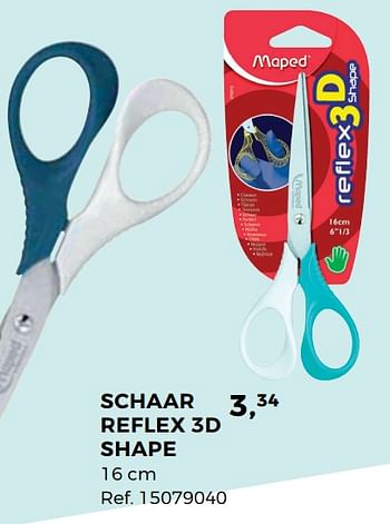 Aanbiedingen Schaar reflex 3d shape - Maped - Geldig van 01/08/2017 tot 12/09/2017 bij Supra Bazar