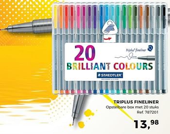 Aanbiedingen Triplus fineliner - Staedtler - Geldig van 01/08/2017 tot 12/09/2017 bij Supra Bazar