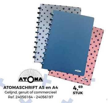 Aanbiedingen Atomaschrift a5 en a4 - Atoma - Geldig van 01/08/2017 tot 12/09/2017 bij Supra Bazar