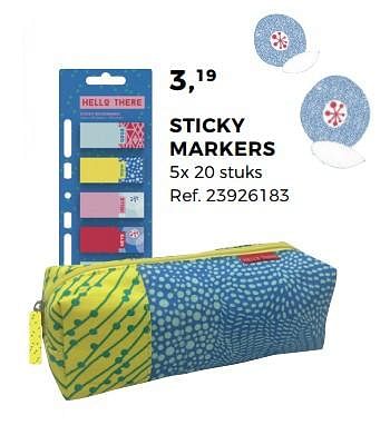 Aanbiedingen Sticky markers - Huismerk - Supra Bazar - Geldig van 01/08/2017 tot 12/09/2017 bij Supra Bazar