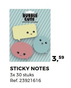 Aanbiedingen Sticky notes - Bubble Cute - Geldig van 01/08/2017 tot 12/09/2017 bij Supra Bazar