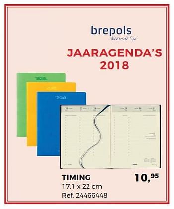 Aanbiedingen Timing - Brepols - Geldig van 01/08/2017 tot 12/09/2017 bij Supra Bazar