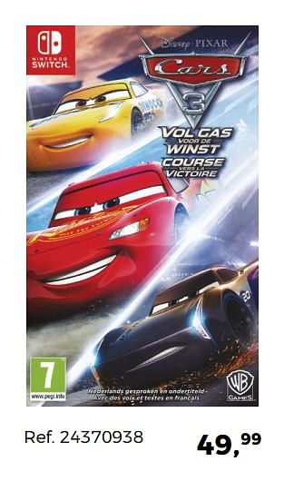 Aanbiedingen Cars 3 vol gas winst course victoire - Warner Brothers Interactive Entertainment - Geldig van 01/08/2017 tot 12/09/2017 bij Supra Bazar