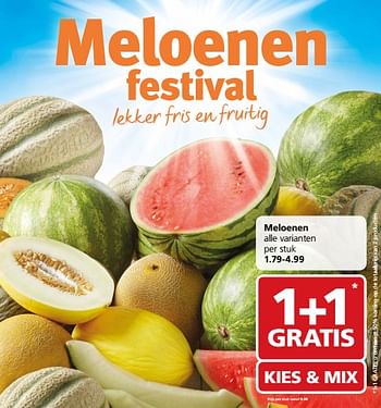 Aanbiedingen Meloenen - Huismerk - Jan Linders - Geldig van 24/07/2017 tot 30/07/2017 bij Jan Linders