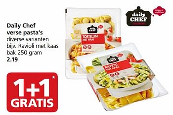 Aanbiedingen Daily chef verse pasta`s - Daily chef - Geldig van 24/07/2017 tot 30/07/2017 bij Jan Linders
