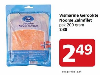 Aanbiedingen Vismarine gerookte noorse zalmfilet - Vismarine - Geldig van 24/07/2017 tot 30/07/2017 bij Jan Linders