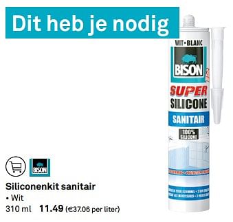 Aanbiedingen Siliconenkit sanitair - Bison - Geldig van 24/07/2017 tot 30/07/2017 bij Karwei